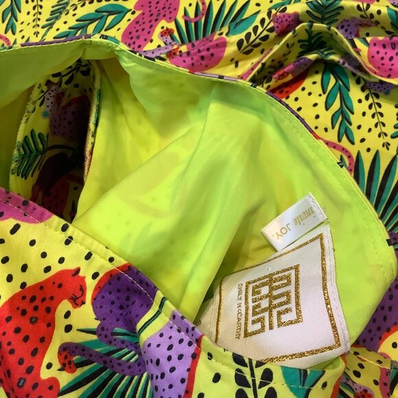 Emily McCarthy Del Mar Caftan Dress Peekaboo Print Size Small Resort Wear - Picture 7 of 9